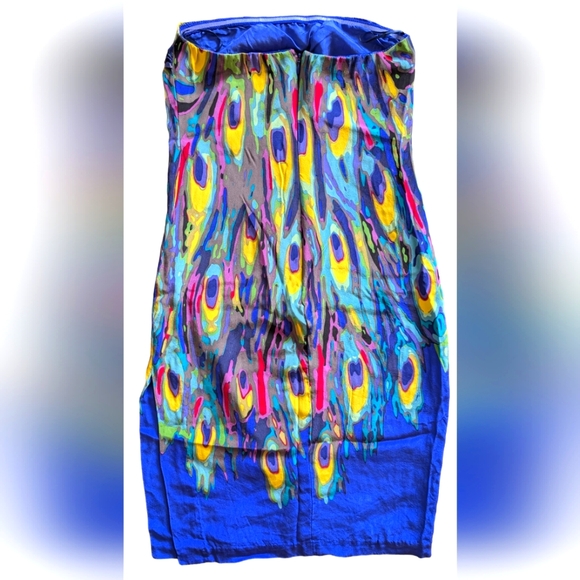 Trina Turk dress, Size 0, Royal blue/ Multicolor. - Picture 4 of 10